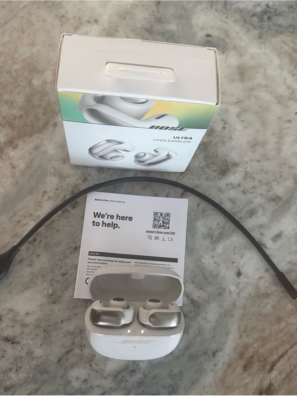 Bose Ultra Open Earbuds Wireless Earphones — White Smoke